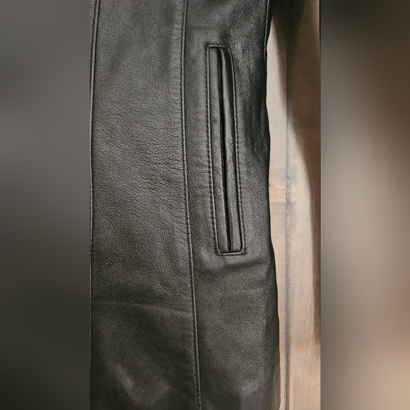 Vintage Pelle Studio by Wilsons Leather Fitted Leather Blazer – Y2K Black. Small - Picture 9 of 15